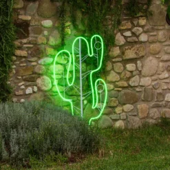 Lampada decorativa Cactus neon h 120 cm