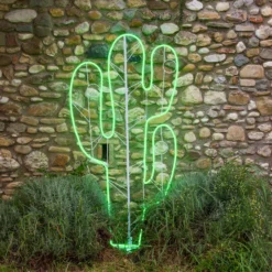Lampada decorativa Cactus neon h 165 cm