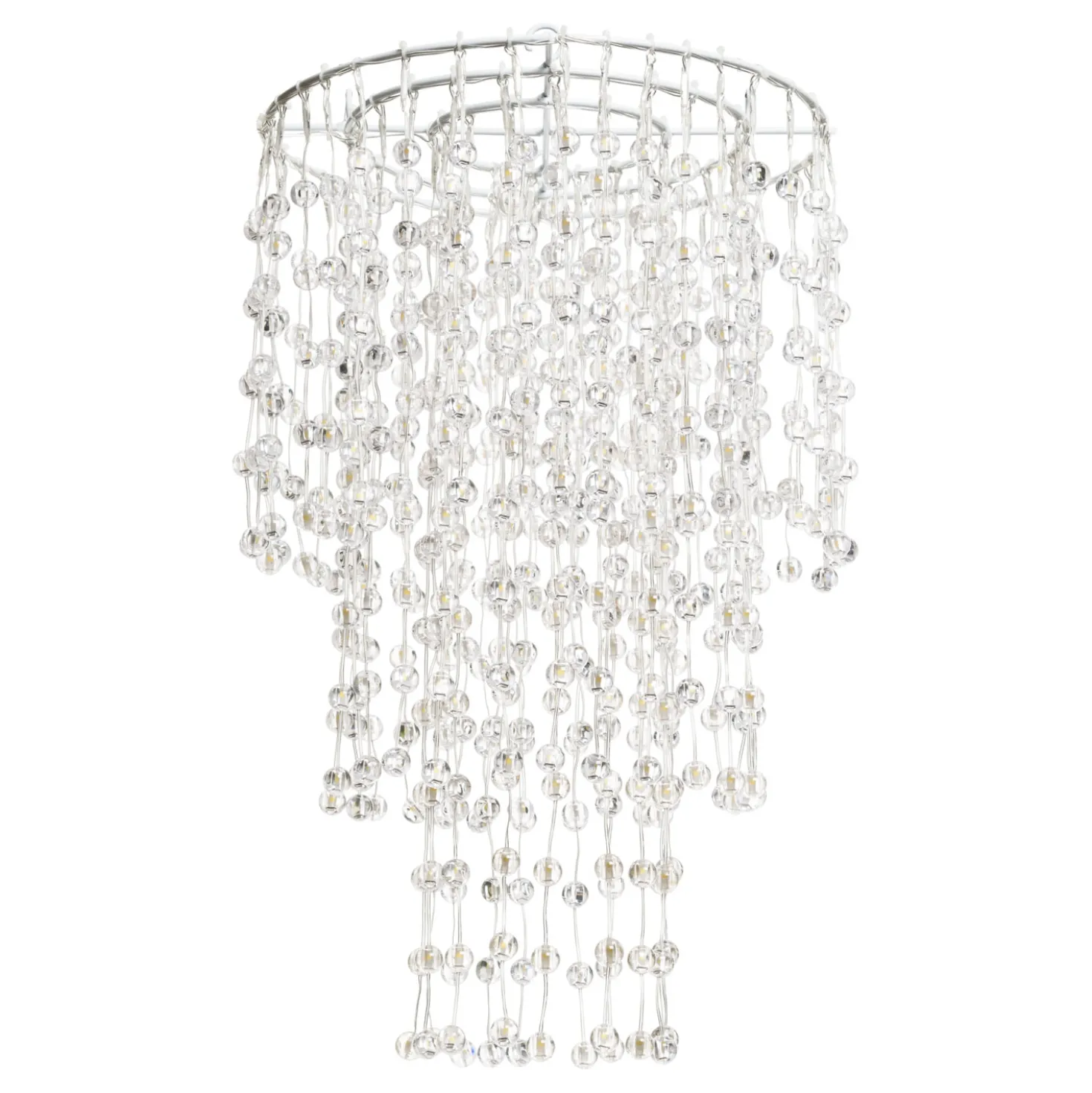 Lampadario decorativo a cascata, 574 sfere LED bianco caldo