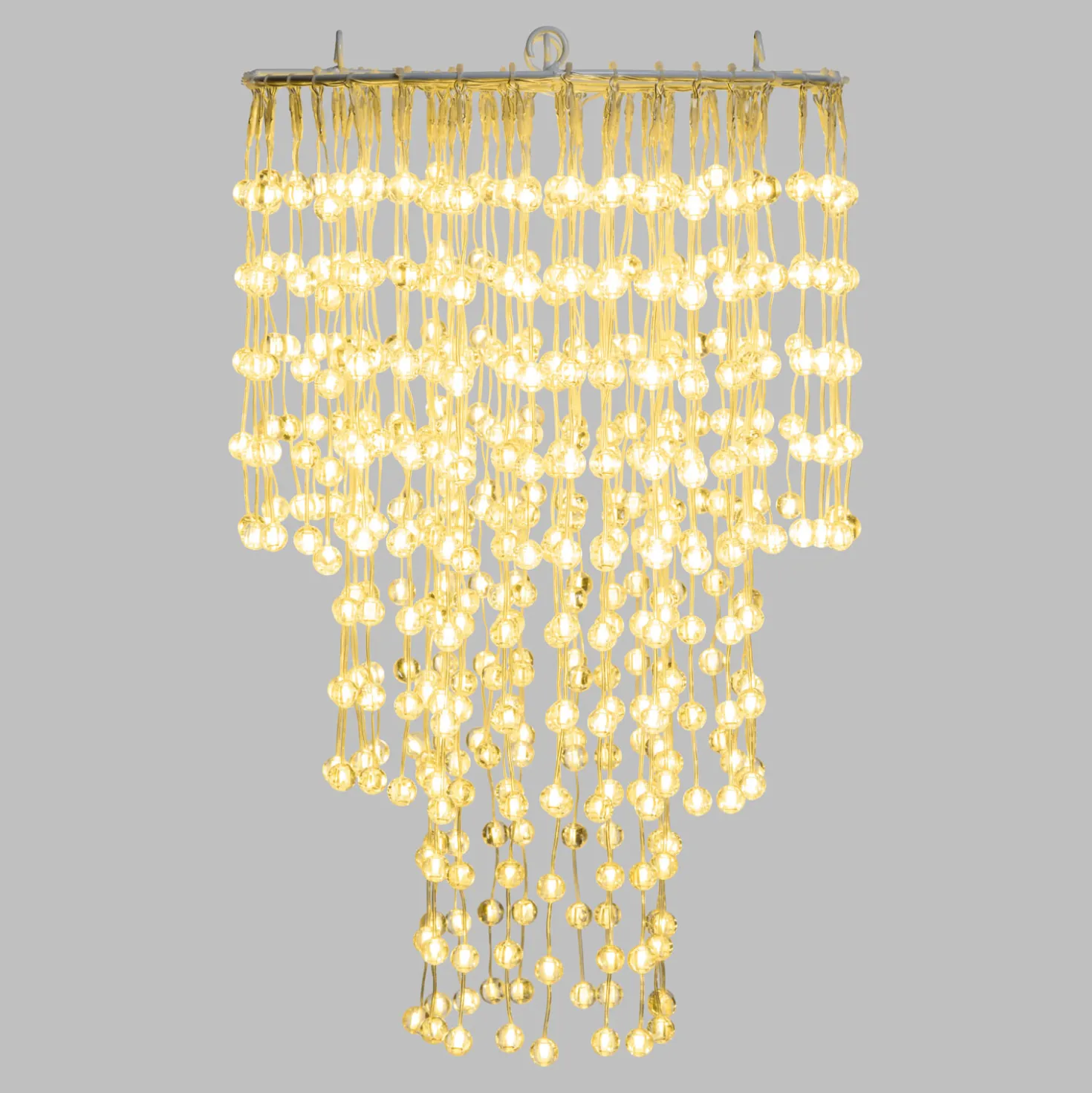 Lampadario decorativo a cascata, 574 sfere LED bianco caldo