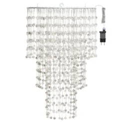 Lampadario decorativo a cascata, 936 sfere LED bianco caldo