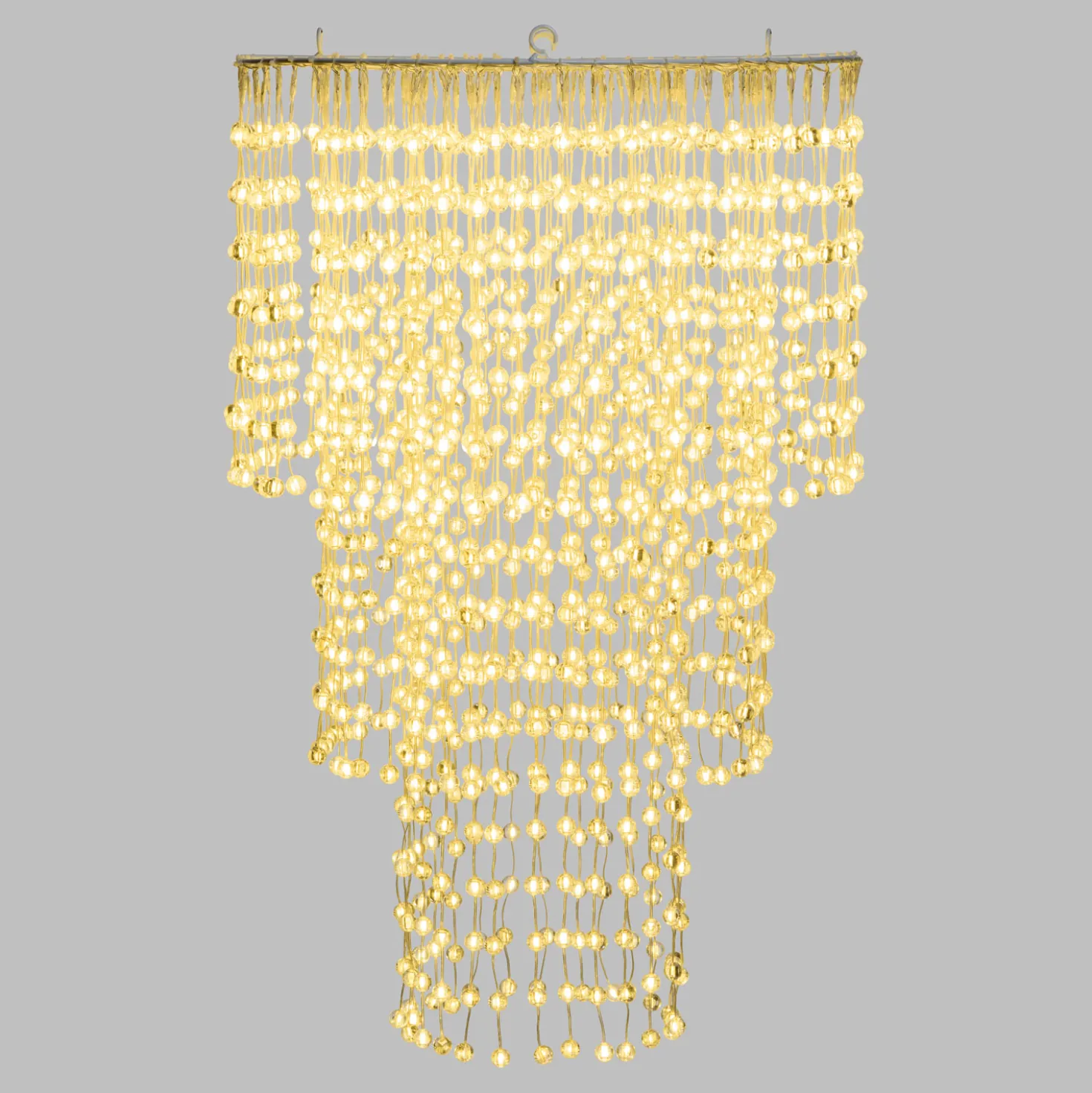Lampadario decorativo a cascata, 1352 sfere LED bianco caldo