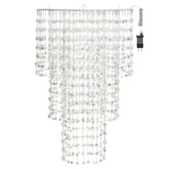 Lampadario decorativo a cascata, 1352 sfere LED bianco caldo