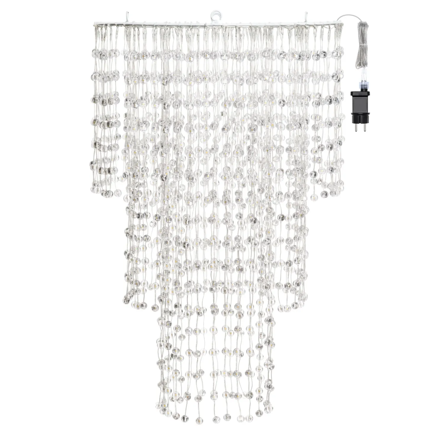 Lampadario decorativo a cascata, 1352 sfere LED bianco caldo