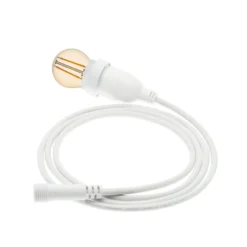 Lampadina da 2 Watt a globo Ø 45 mm a sospensione, 4 metri di cavo bianco