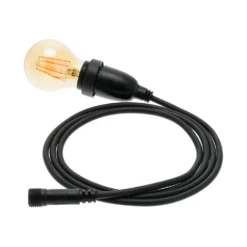 Lampadina da 4 Watt goccia Ø 60 mm a sospensione, 2 metri di cavo nero