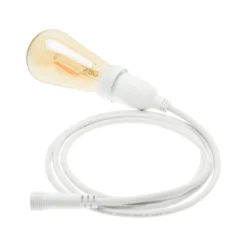 Lampadina led di 4 watt Edison Ø 64 mm a sospensione, dimmerabile, 2 m di cavo bianco