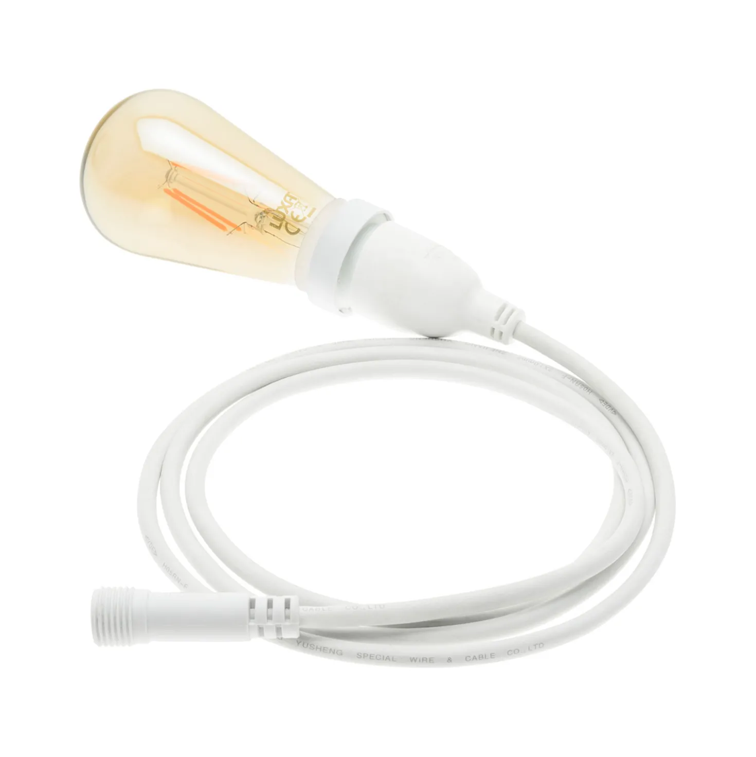 Lampadina led di 4 watt Edison Ø 64 mm a sospensione, dimmerabile, 4 m di cavo bianco