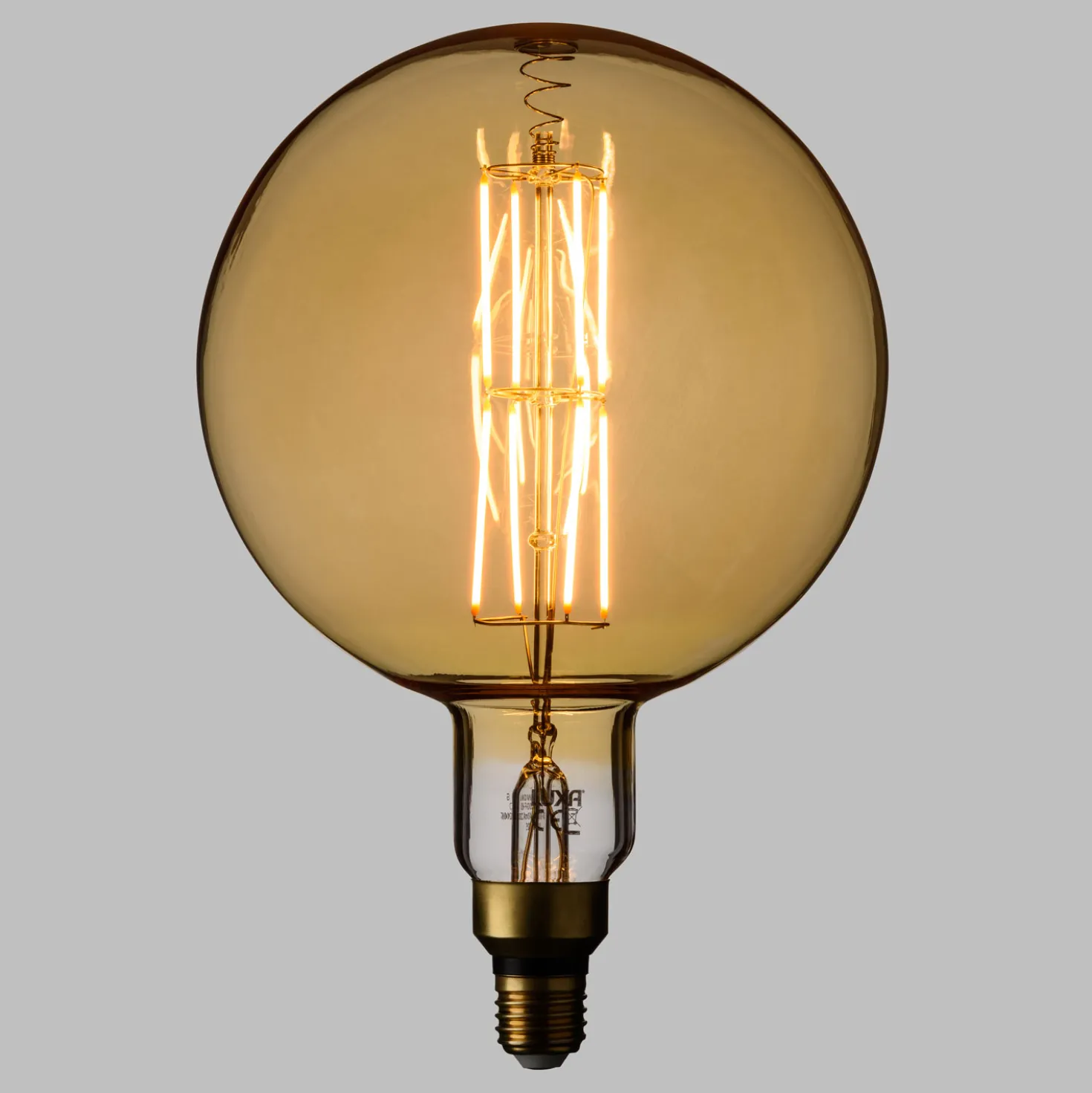 Lampadina led di 8 watt globo Ø 200 mm dimmerabile a sospensione, 2 m di cavo nero