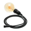 Lampadina led di 4 watt globo Ø 95 mm a sospensione, dimmerabile, 1 m di cavo nero