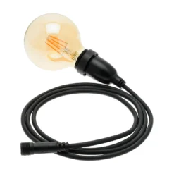 Lampadina led di 4 watt globo Ø 95 mm a sospensione, dimmerabile, 1 m di cavo nero
