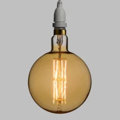 Lampadina led di 8 watt globo Ø 200 mm dimmerabile a sospensione, 1 m di cavo bianco