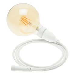 Lampadina led di 8 watt globo Ø 125 mm dimmerabile a sospensione, 1 m di cavo bianco