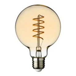 Lampadina Vintage Globo, filamento led a spirale, 4W