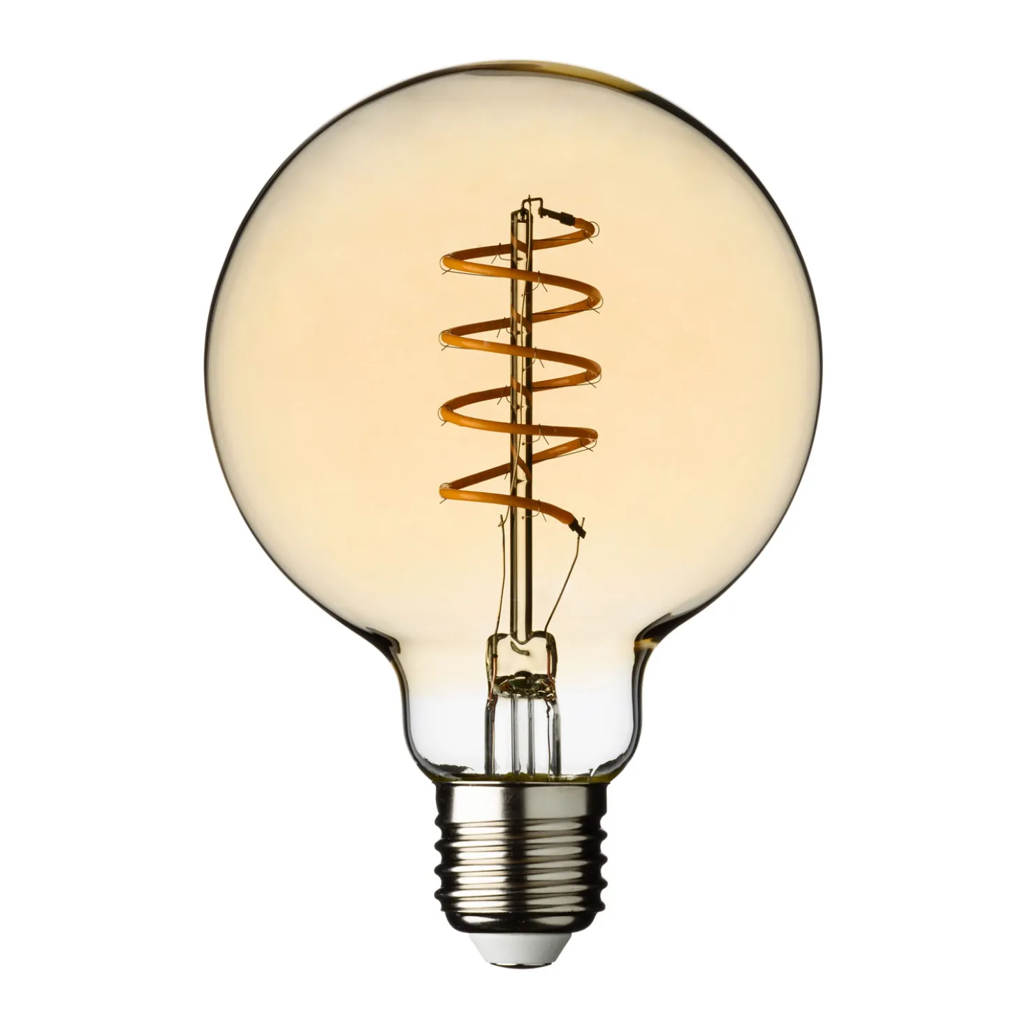 Lampadina Vintage Globo, filamento led a spirale, 4W