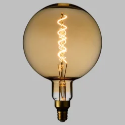 Lampadina Vintage Maxi Globo, filamento led a spirale, 4W