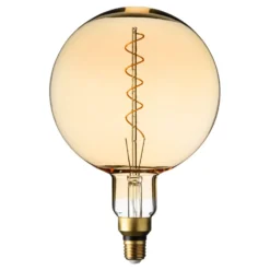 Lampadina Vintage Maxi Globo, filamento led a spirale, 4W
