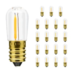 20 lampadine filament led bianco caldo E14
