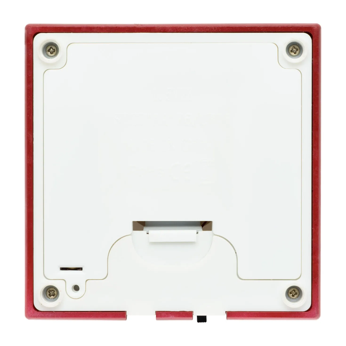 Lanterna natalizia a batteria rosso antico con nevicata glitter, h. 20,5 cm