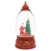 Lanterna Panorama con Albero e Babbo Natale, led bianco caldo
