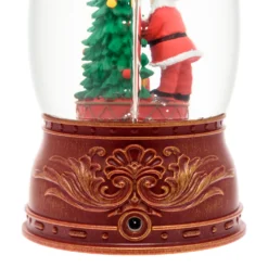 Lanterna Panorama con Albero e Babbo Natale, led bianco caldo