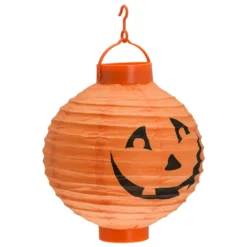 Lanterna zucca Halloween Ø 20 cm, bianco caldo