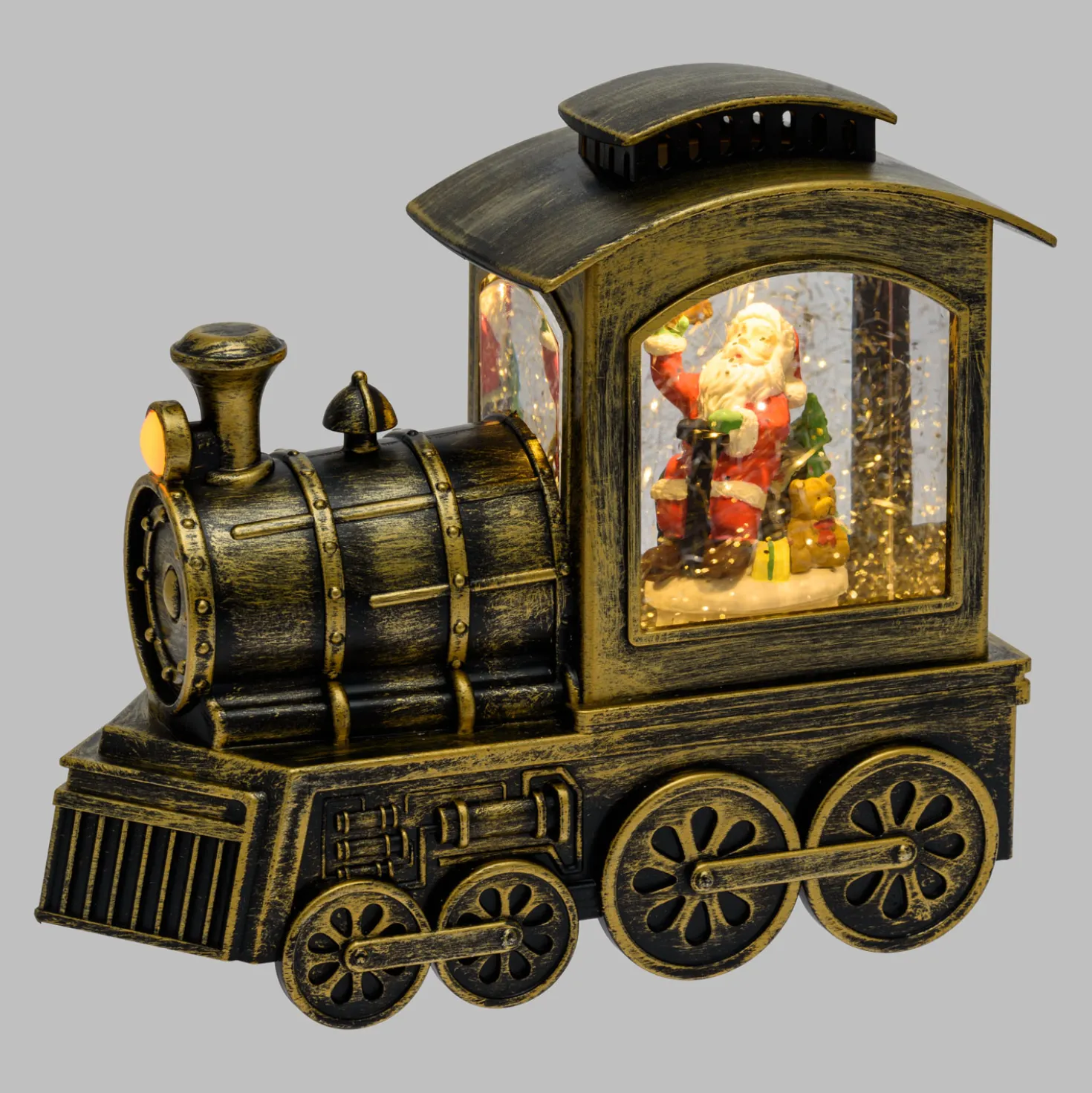 Locomotiva Trenino con glitter scintillante nell'acqua a batteria