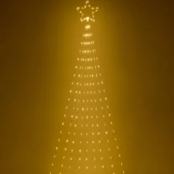 Magic Albero Stella Cometa, 3 m, gocce di luce led bianco caldo