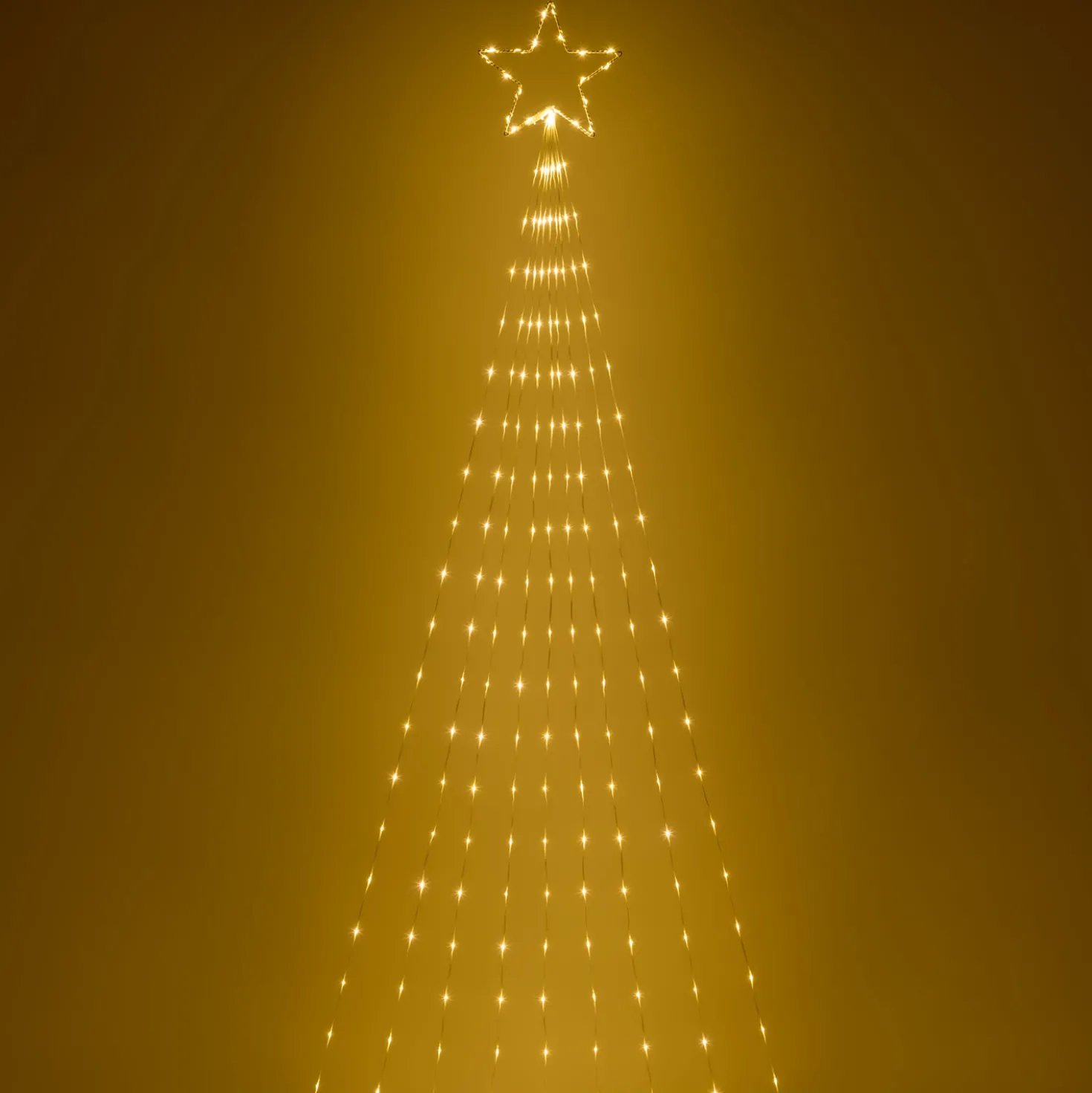 Magic Albero Stella Cometa, 3 m, gocce di luce led bianco caldo