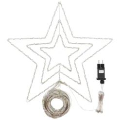 Magic Albero Stella Cometa, 5 m, gocce di luce led bianco caldo