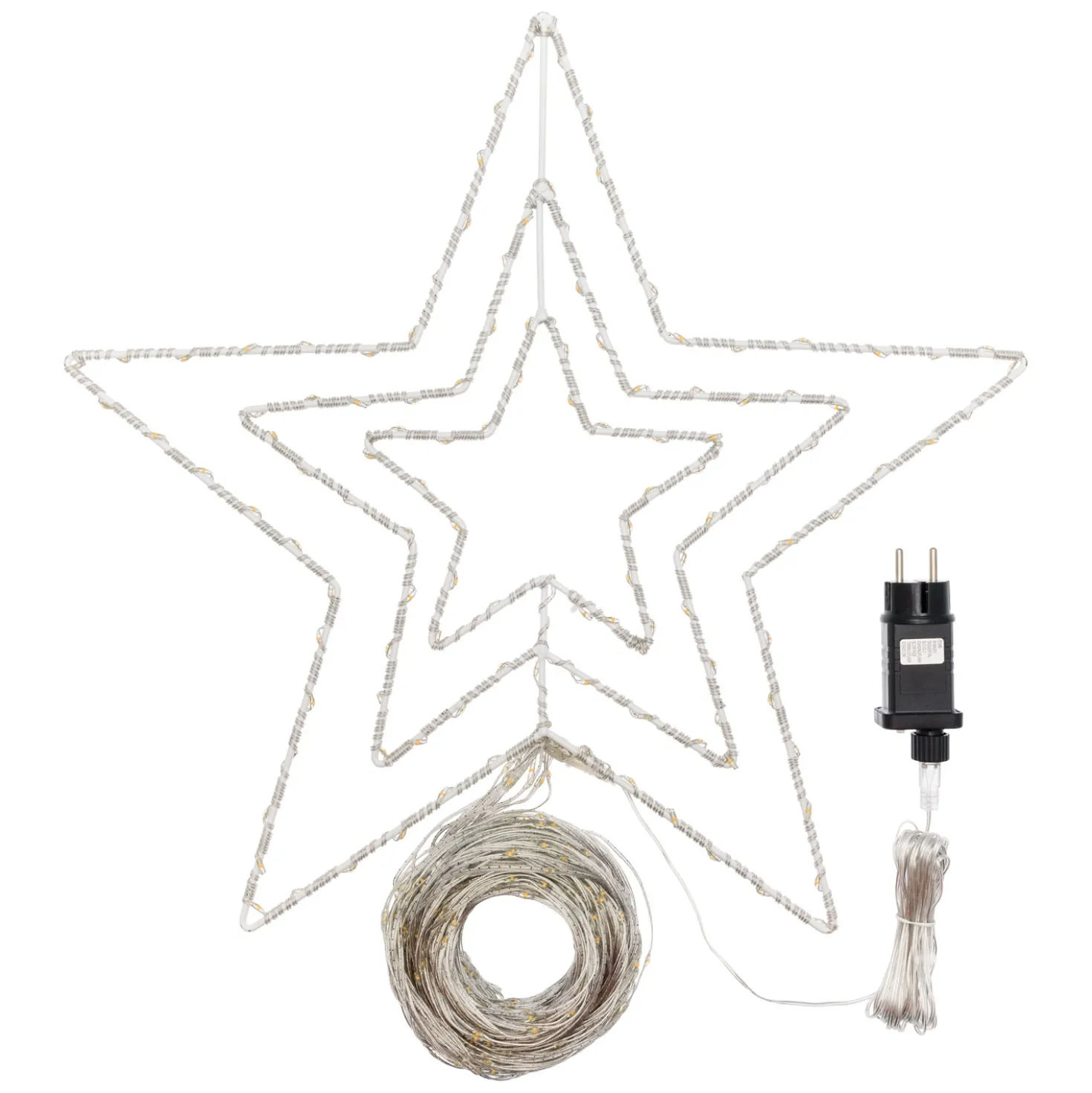 Magic Albero Stella Cometa, 5 m, gocce di luce led bianco caldo