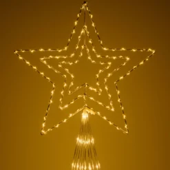 Magic Albero Stella Cometa, 5 m, gocce di luce led bianco caldo