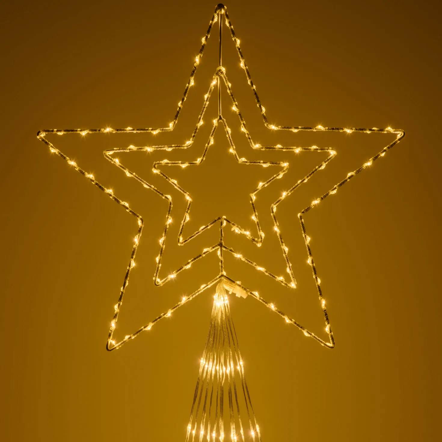Magic Albero Stella Cometa, 5 m, gocce di luce led bianco caldo