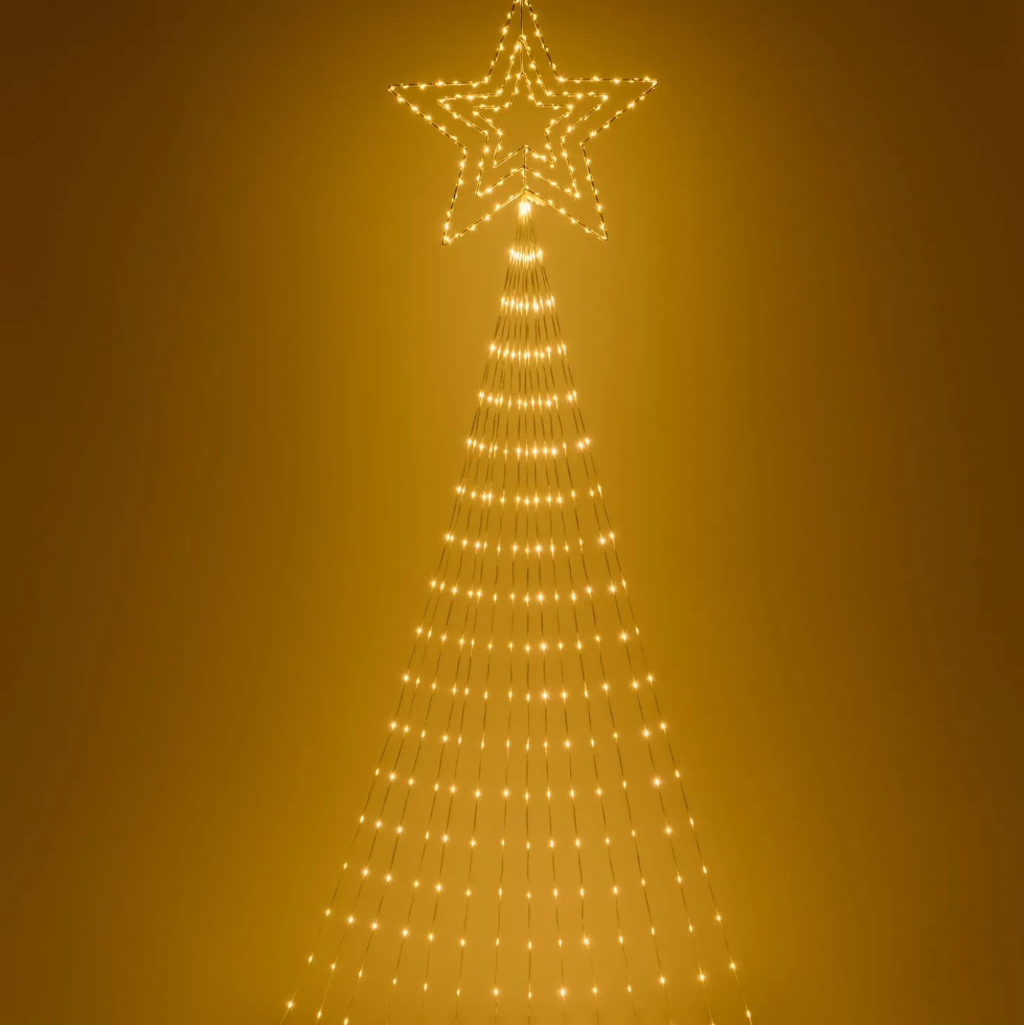 Magic Albero Stella Cometa, 5 m, gocce di luce led bianco caldo