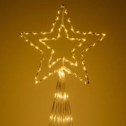 Magic Albero Stella Cometa, 4 m, gocce di luce led bianco caldo