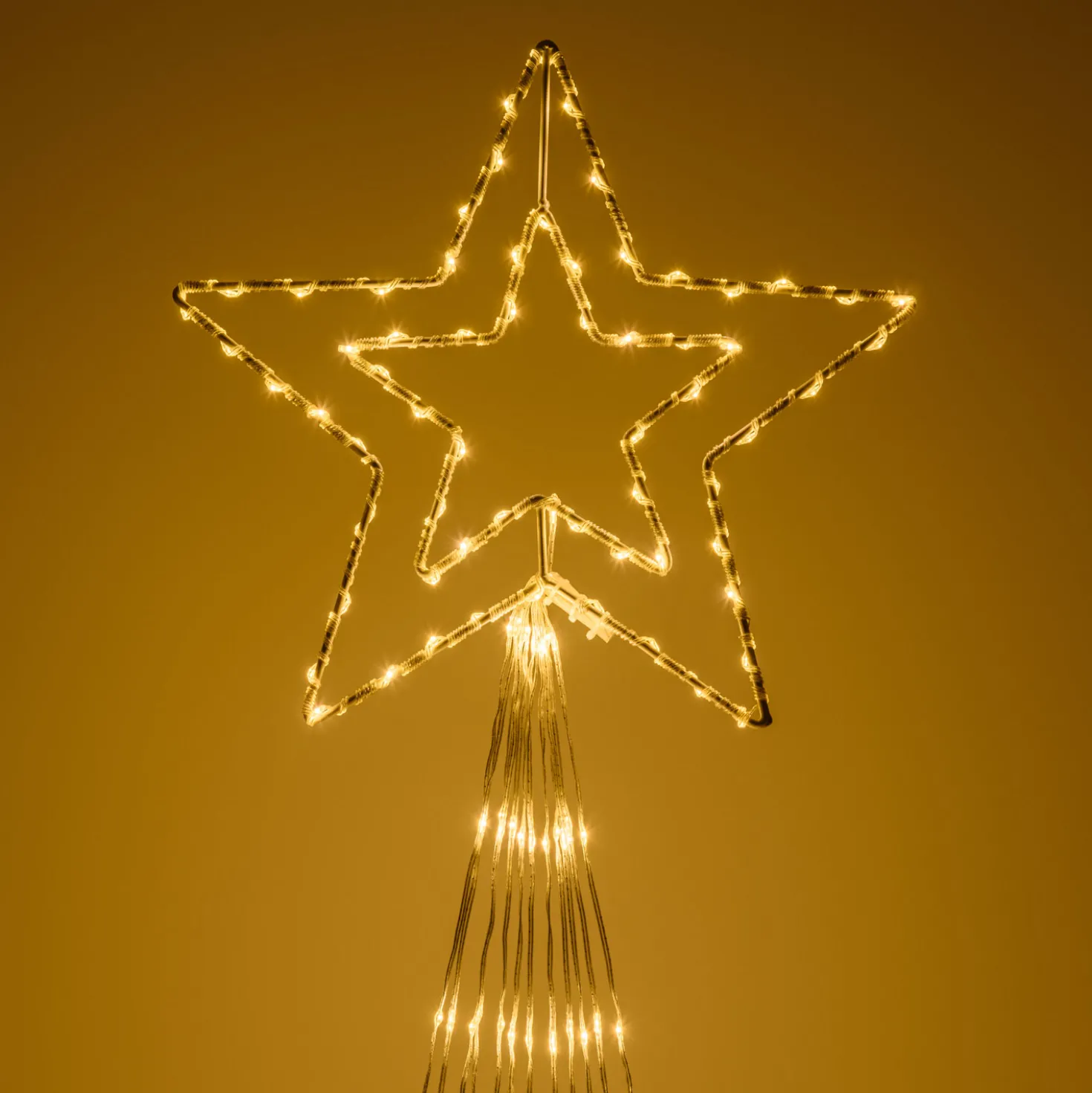 Magic Albero Stella Cometa, 4 m, gocce di luce led bianco caldo