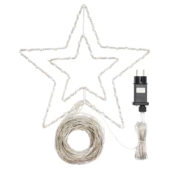 Magic Albero Stella Cometa, 4 m, gocce di luce led bianco caldo
