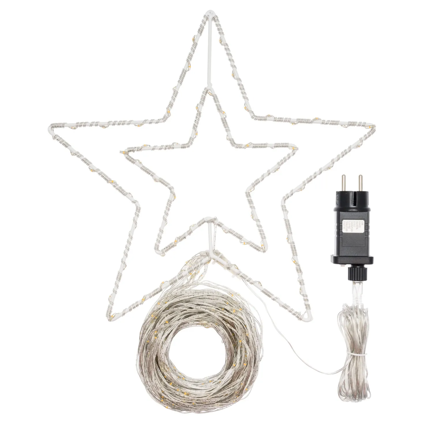 Magic Albero Stella Cometa, 4 m, gocce di luce led bianco caldo