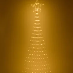 Magic Albero Stella Cometa, 4 m, gocce di luce led bianco caldo