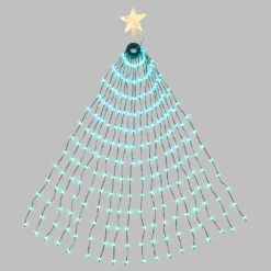 Mantello di luci con Stella per albero di Natale h. 195 cm, 440 gocce di luce RGB