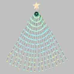 Mantello di luci con Stella per albero di Natale h. 195 cm, 440 gocce di luce RGB