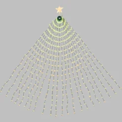 Mantello di luci con Stella per albero di Natale h. 195 cm, 440 gocce di luce RGB