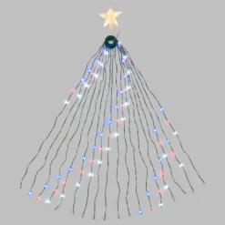 Mantello di luci con Stella per albero di Natale h. 195 cm, 440 gocce di luce RGB