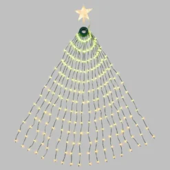 Mantello di luci con Stella per albero di Natale h. 155 cm, 304 gocce di luce RGB