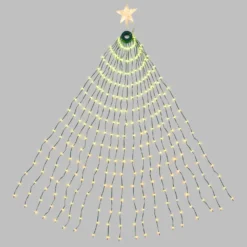 Mantello di luci con Stella per albero di Natale h. 155 cm, 304 gocce di luce RGB