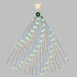Mantello di luci con Stella per albero di Natale h. 155 cm, 304 gocce di luce RGB