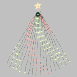 Mantello di luci con Stella per albero di Natale h. 155 cm, 304 gocce di luce RGB