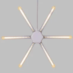 Meteora 6 tubi, Ø 47 cm, 324 SMD Led bianco caldo