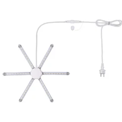 Meteora 6 tubi, Ø 47 cm, 324 SMD Led bianco caldo