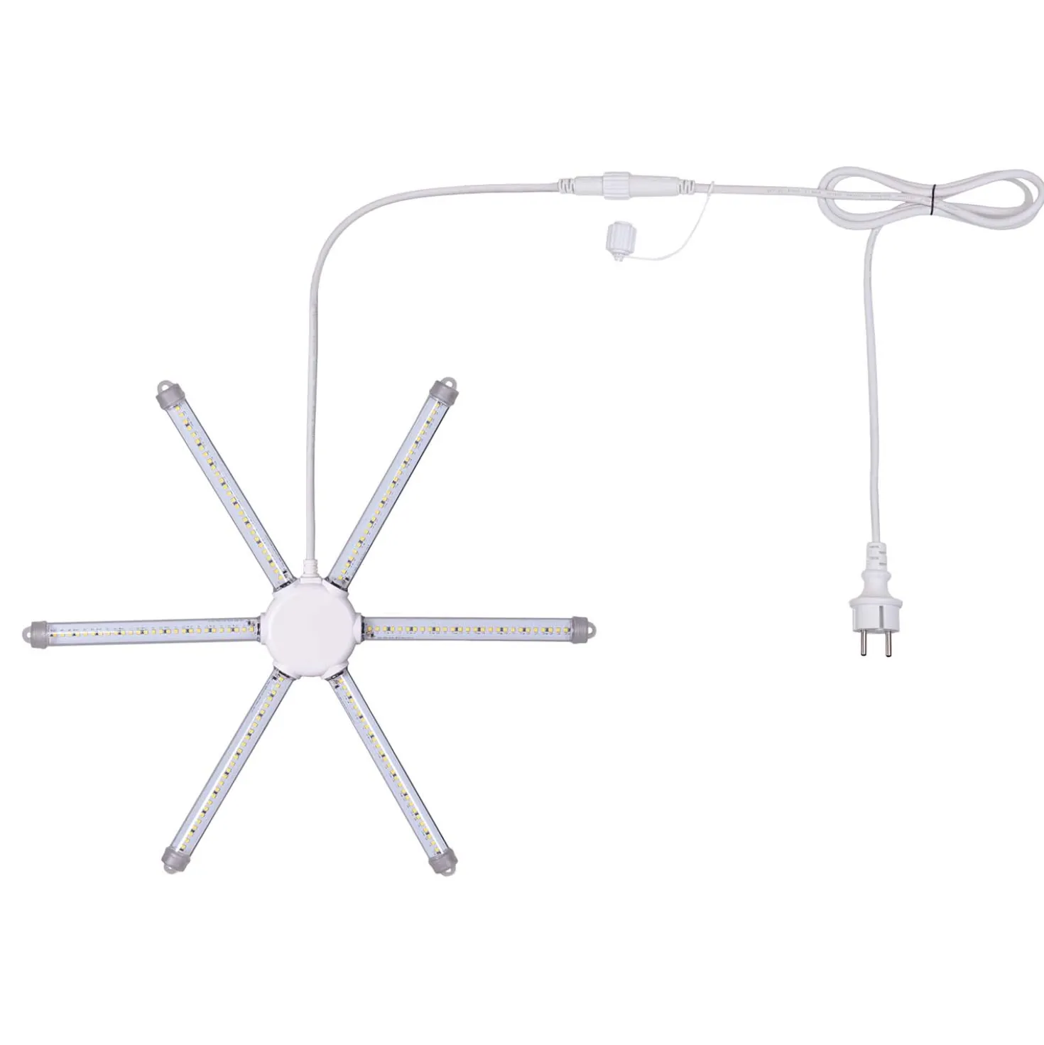 Meteora 6 tubi, Ø 47 cm, 324 SMD Led bianco caldo